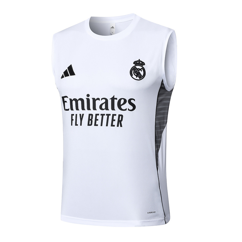 AAA Quality Real Madrid 25/26 White/Black Vest Jersey